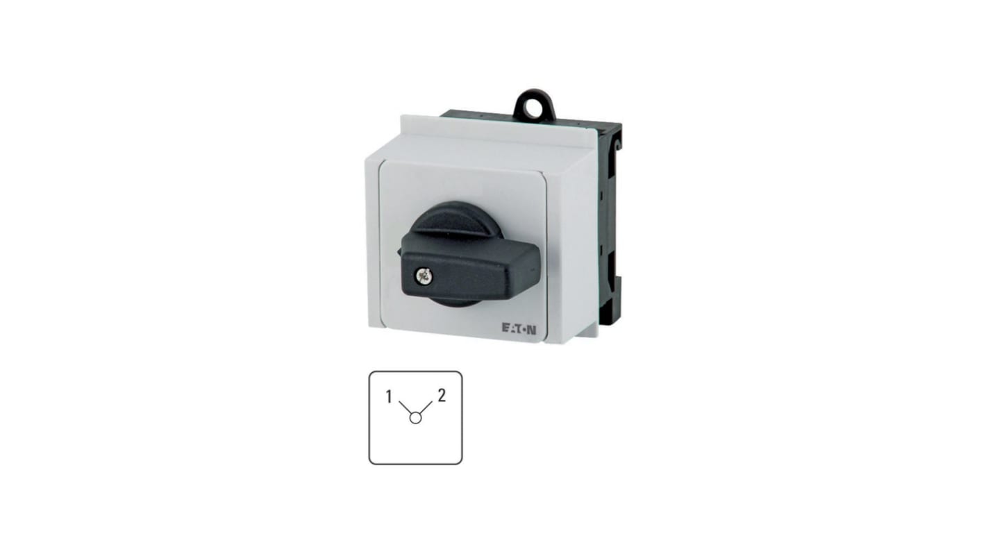 Eaton, 3P 2 Position 90° Motor Reversing Cam Switch, 690V (Volts), 20A, Short Thumb Grip Actuator