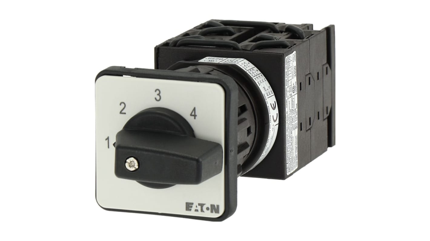 Eaton, 1P 5 Position 45° Multi Step Cam Switch, 690V (Volts), 20A, Toggle Actuator