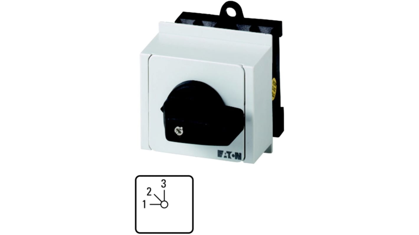 Eaton, 2P 2 Position 90° Multi Step Cam Switch, 690V (Volts), 20A, Toggle Actuator