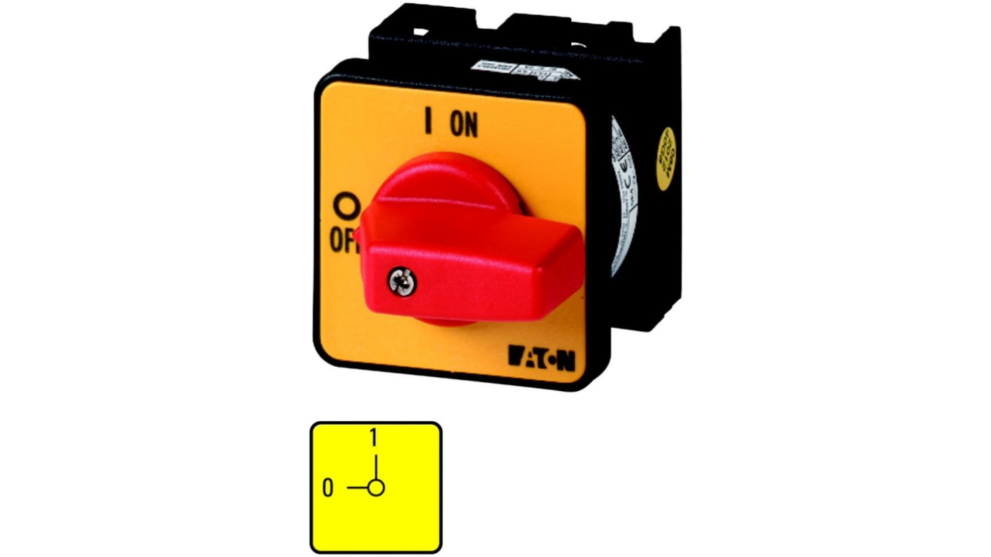Eaton, 8P 2 Position 90° On-Off Cam Switch, 690V (Volts), 20A, Rotary Actuator