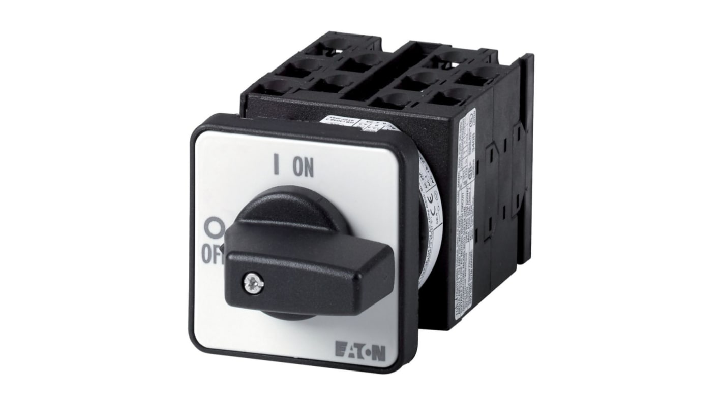 Eaton, 3P 4 Position 90° Voltmeter Cam Switch, 690V (Volts), 20A, Short Thumb Grip Actuator