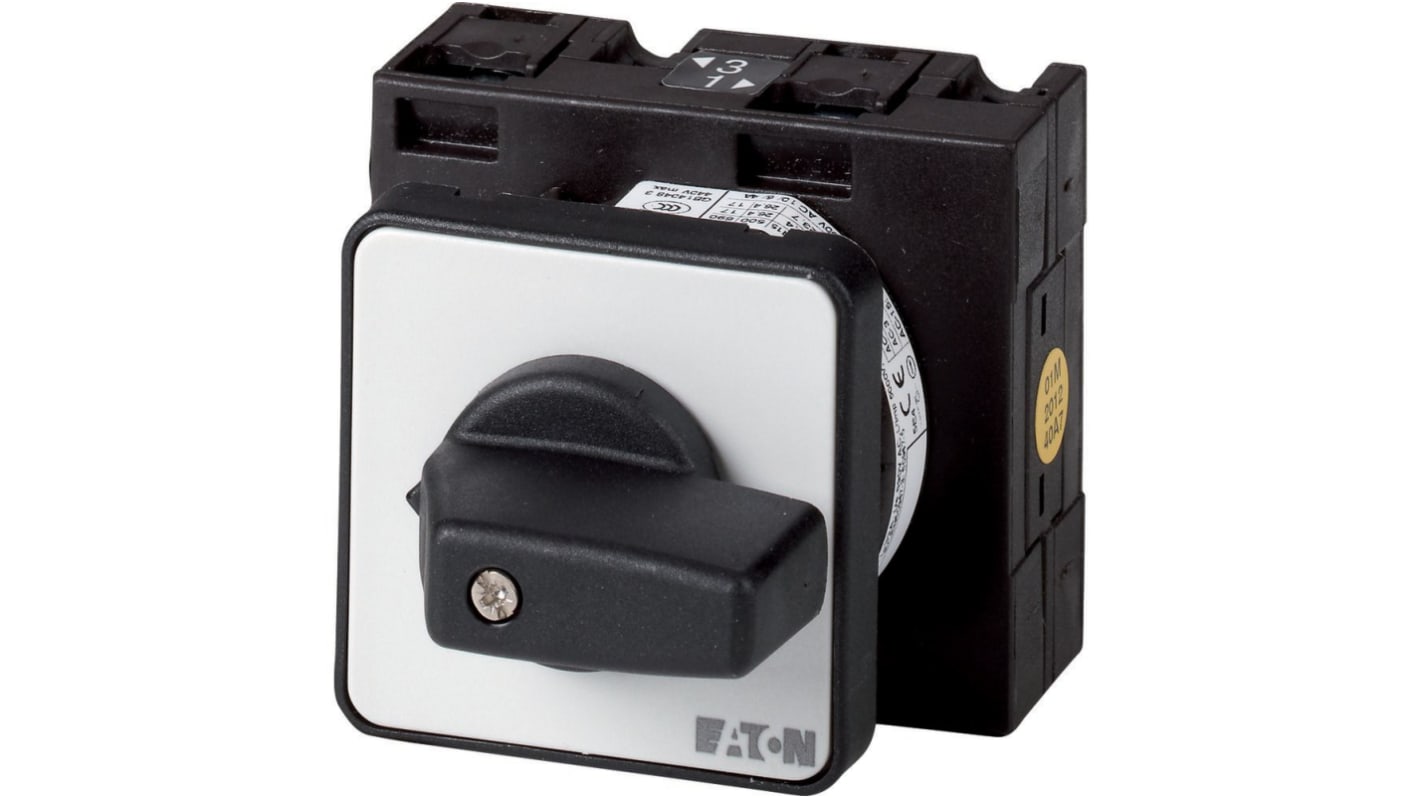 Eaton, 3P 2 Position 90° On-Off Cam Switch, 690V (Volts), 32A, Short Thumb Grip Actuator