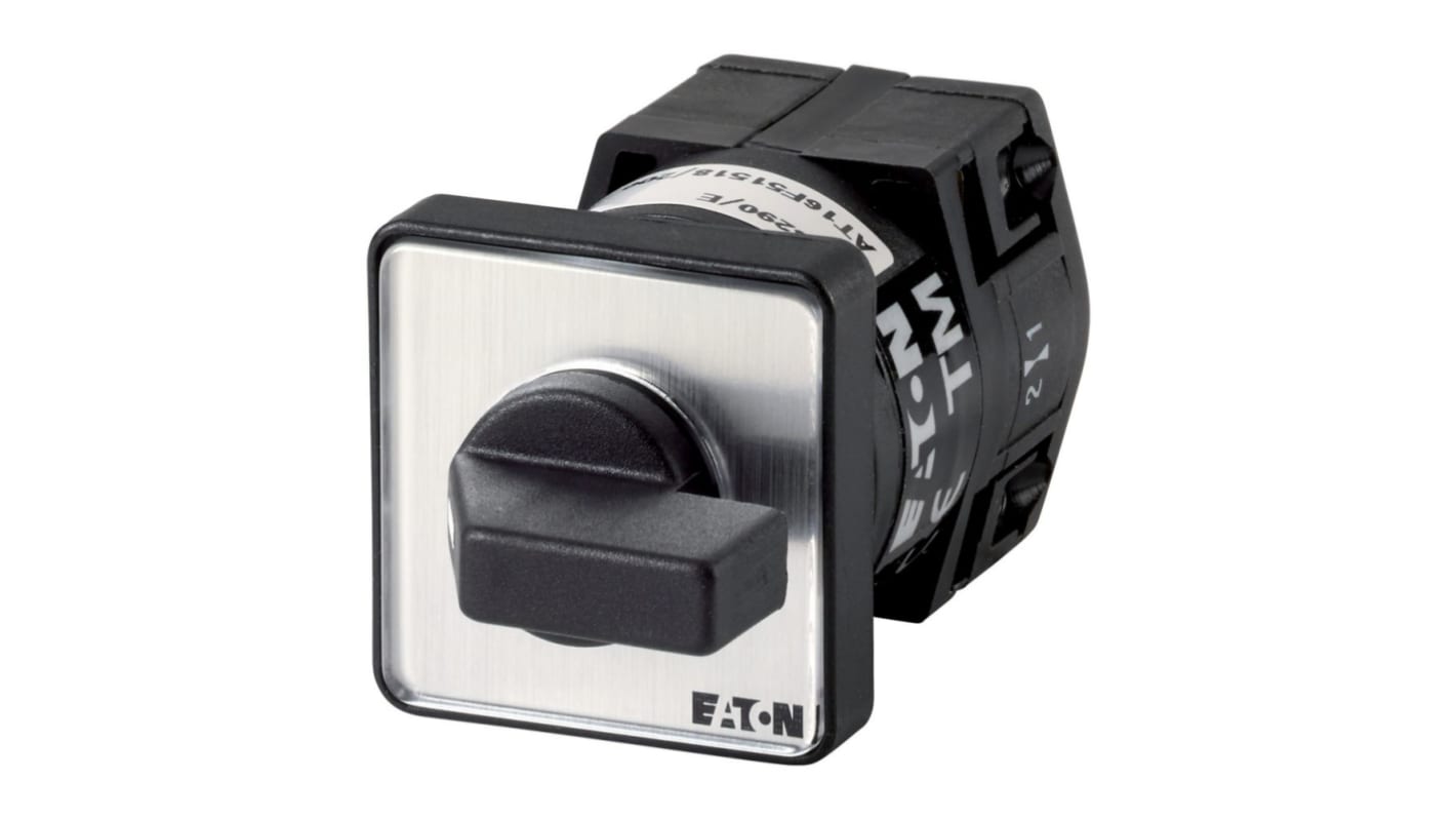 Eaton, 1P 3 Position 90° Changeover Cam Switch, 500V (Volts), 10A, Short Thumb Grip Actuator
