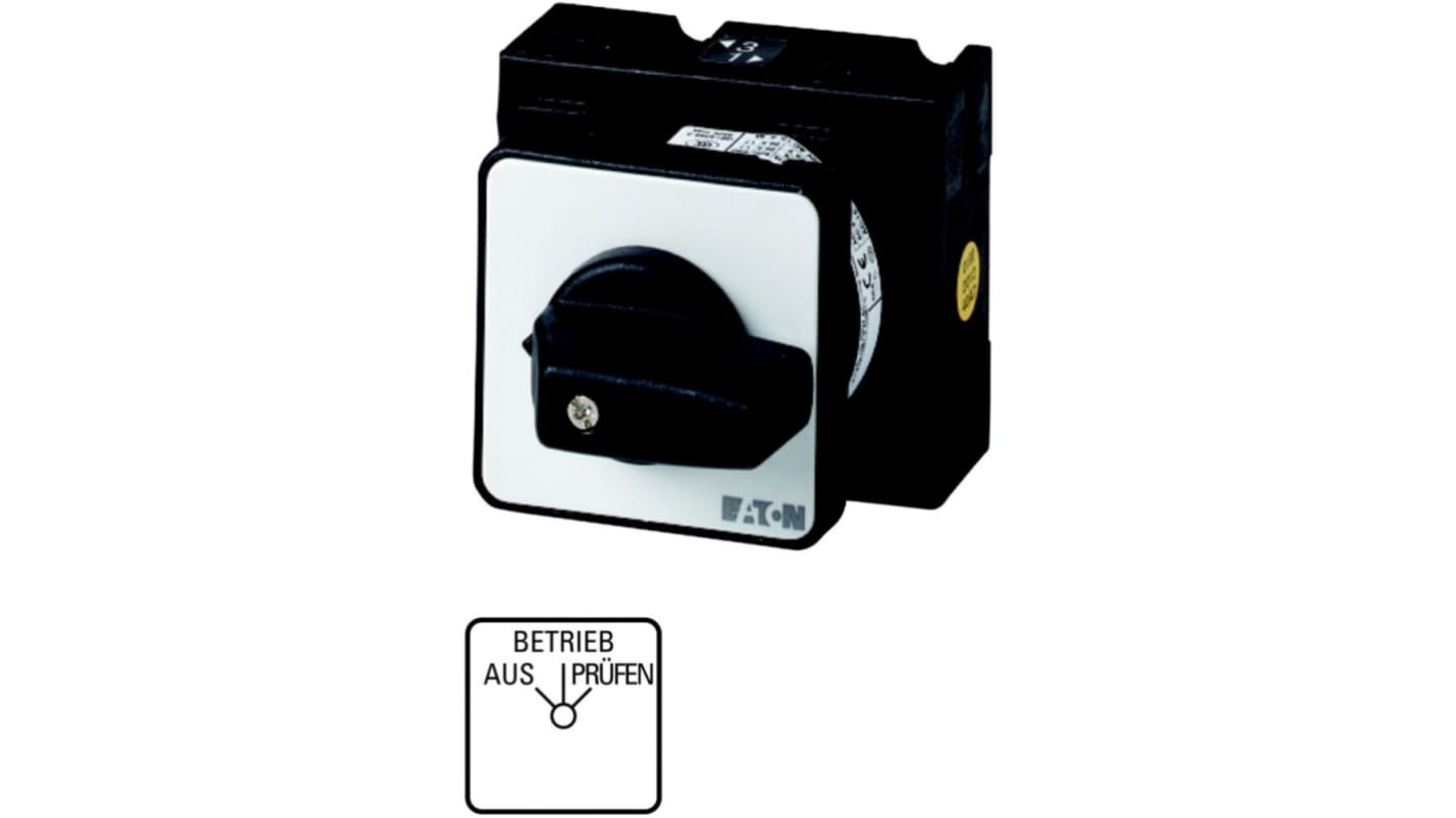 Eaton, 1P 3 Position 45° On-Off Cam Switch, 690V (Volts), 32A, Toggle Actuator