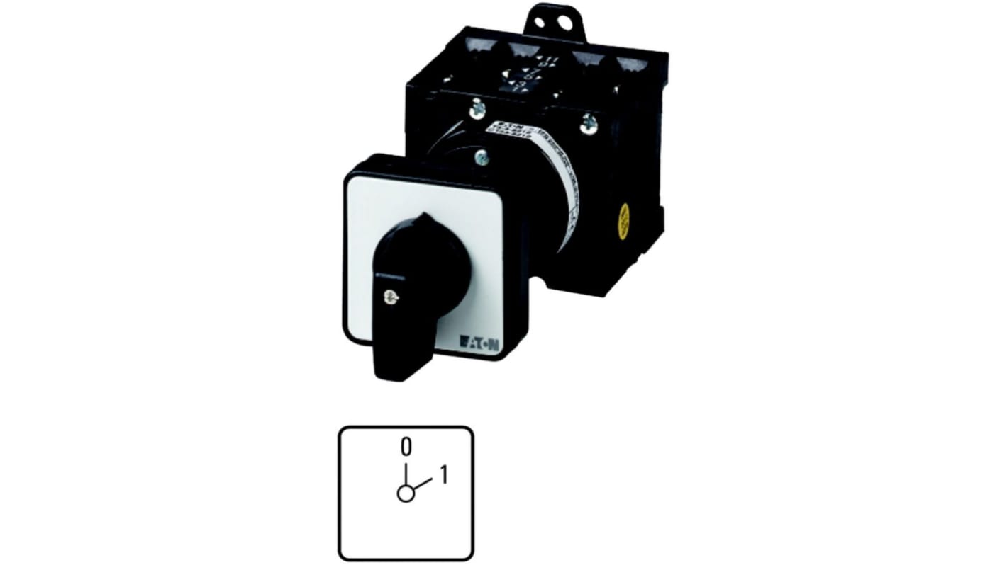 Eaton, 1P 1 position Position 45° On-Off Cam Switch, 690V (Volts), 32A, Toggle Actuator