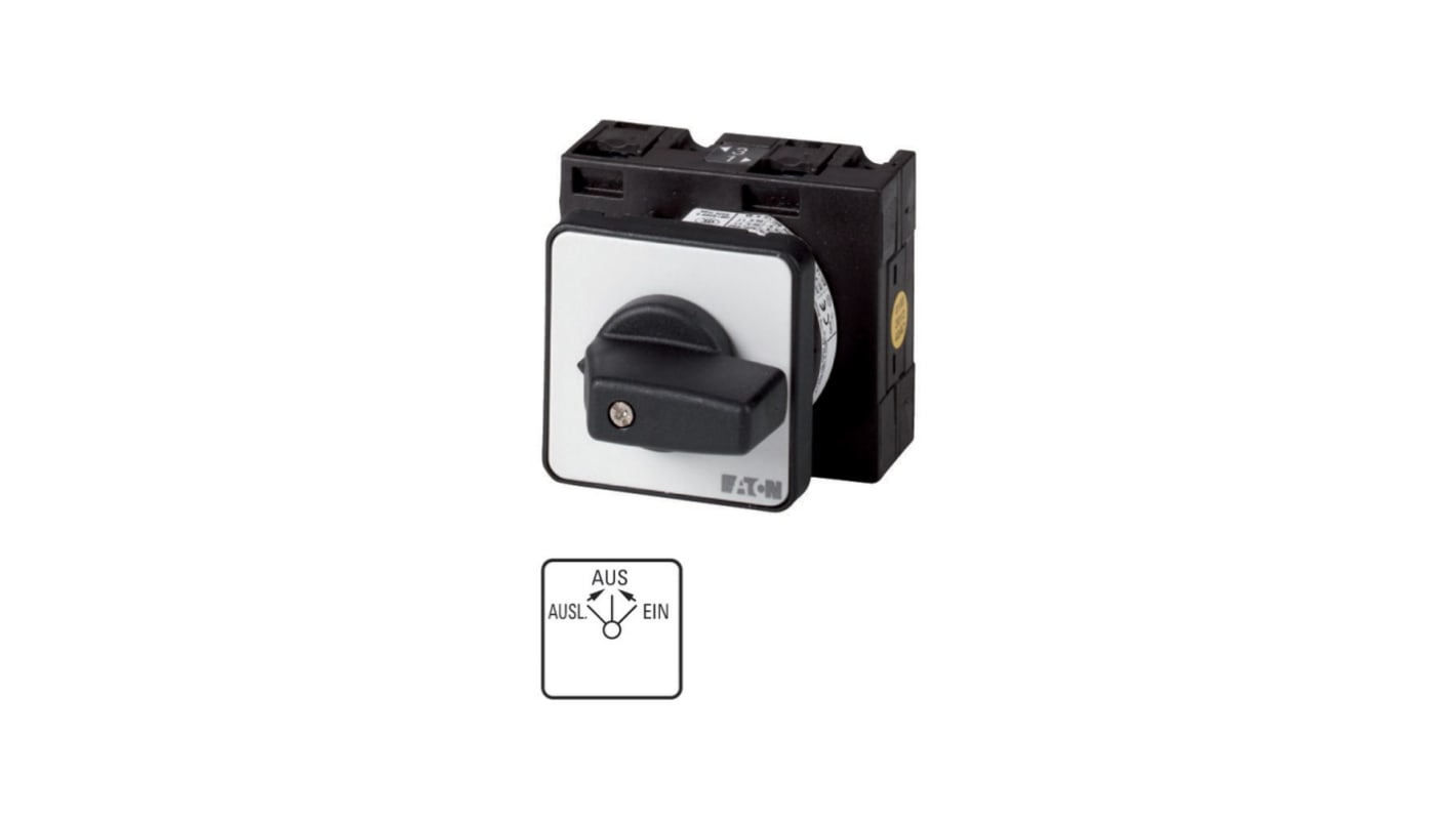 Eaton, 1P 3 Position 45° Changeover Cam Switch, 690V (Volts), 32A, Toggle Actuator