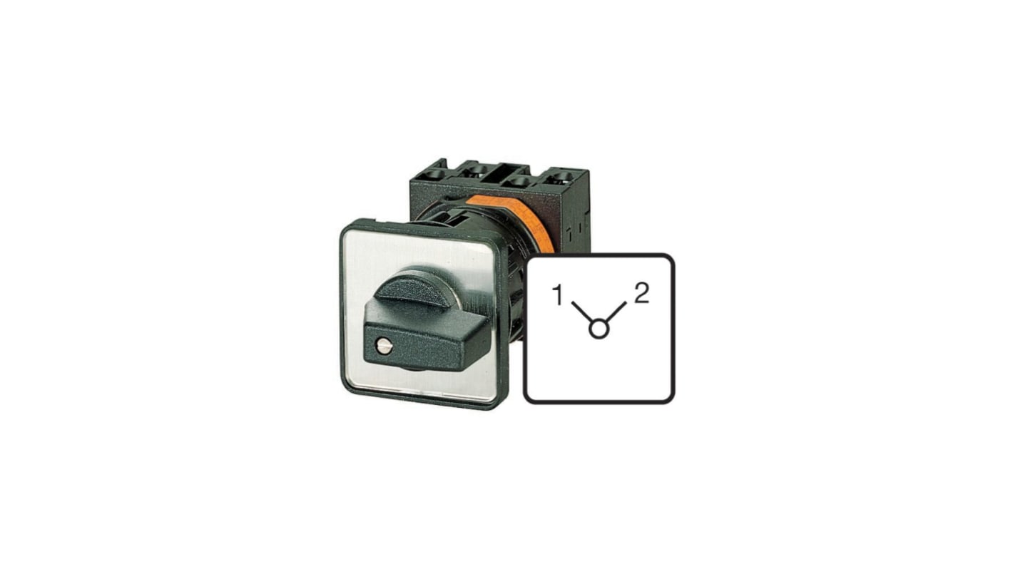 Eaton, 4P 2 Position 90° Changeover Cam Switch, 690V (Volts), 20A, Short Thumb Grip Actuator