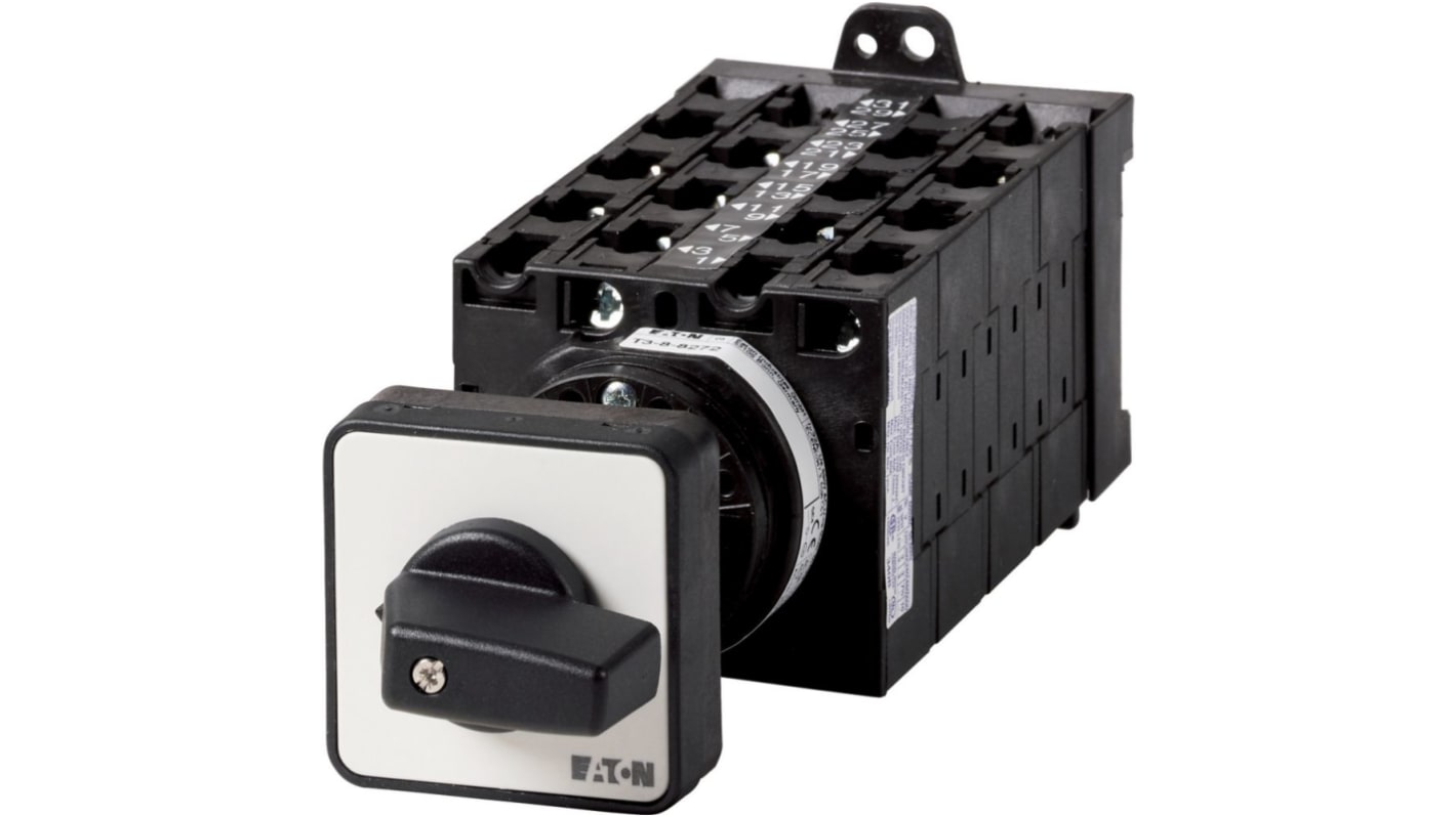 Eaton, 3P 4 Position 45° Multi Step Cam Switch, 690V (Volts), 32A, Toggle Actuator