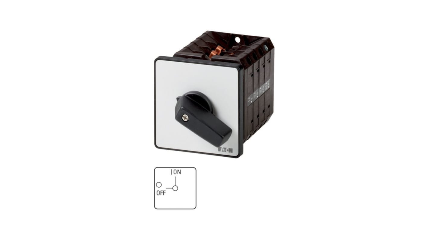 Eaton, 2P 2 Position 90° On-Off Cam Switch, 600V (Volts), 100A, Short Thumb Grip Actuator