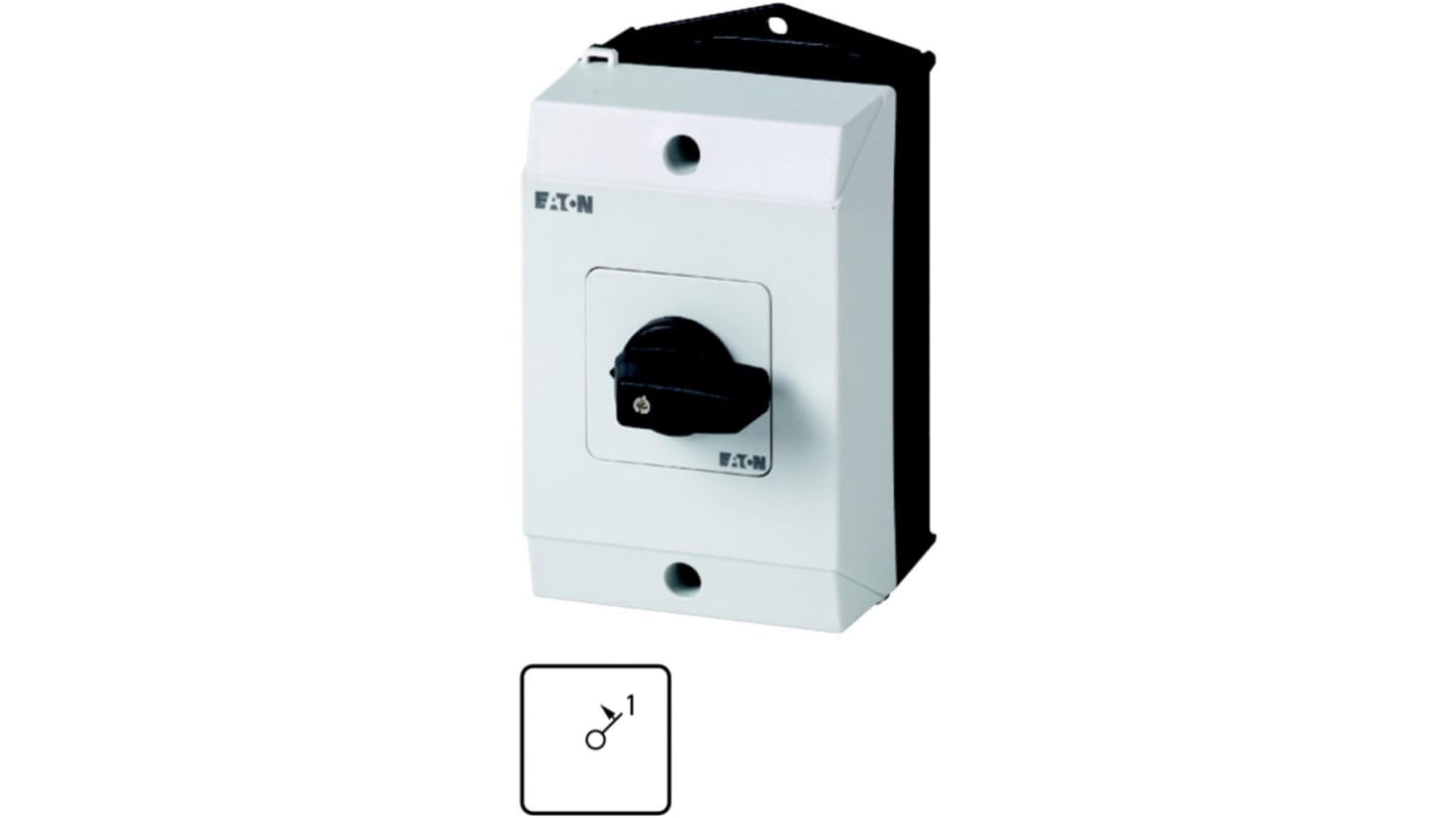 Eaton, 2P 2 Position 45° On-Off Cam Switch, 690V (Volts), 20A, Toggle Actuator