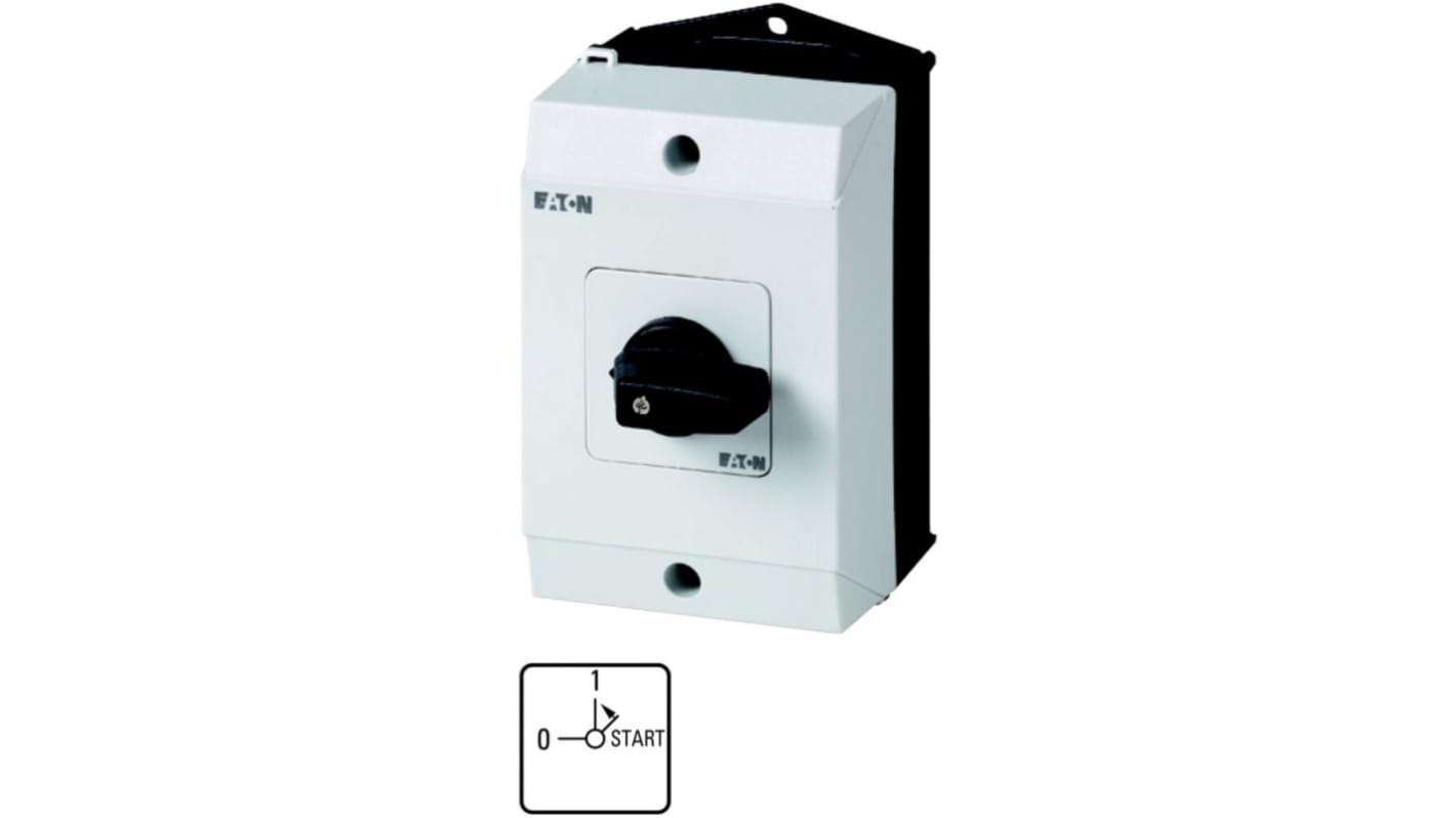 Eaton, 2P 2 Position 90° On-Off Cam Switch, 690V (Volts), 20A, Short Thumb Grip Actuator