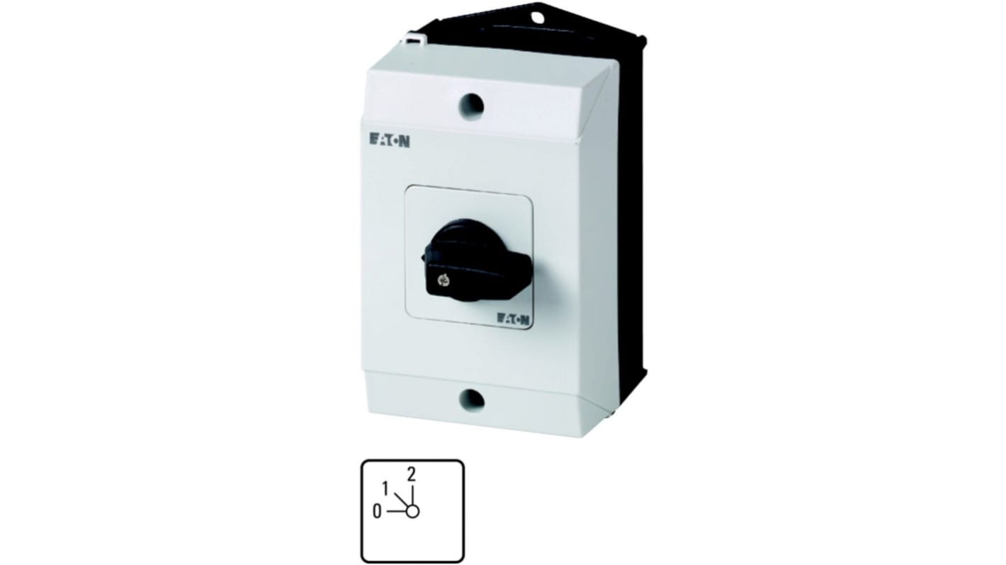 Eaton, 1P 3 Position 45° Multi Step Cam Switch, 690V (Volts), 20A, Toggle Actuator