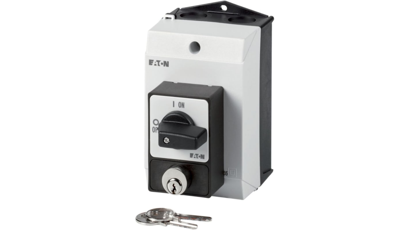 Eaton, 3P 2 Position 90° On-Off Cam Switch, 690V (Volts), 20A, Short Thumb Grip Actuator