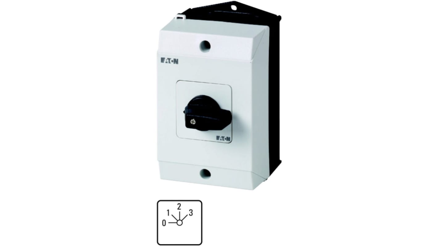 Eaton, 1P 4 Position 45° Multi Step Cam Switch, 690V (Volts), 20A, Toggle Actuator