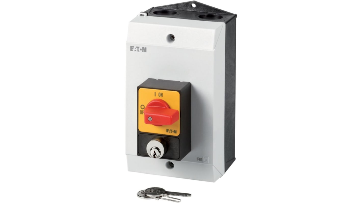 Eaton, 3P 2 Position 90° On-Off Cam Switch, 690V (Volts), 32A, Short Thumb Grip Actuator