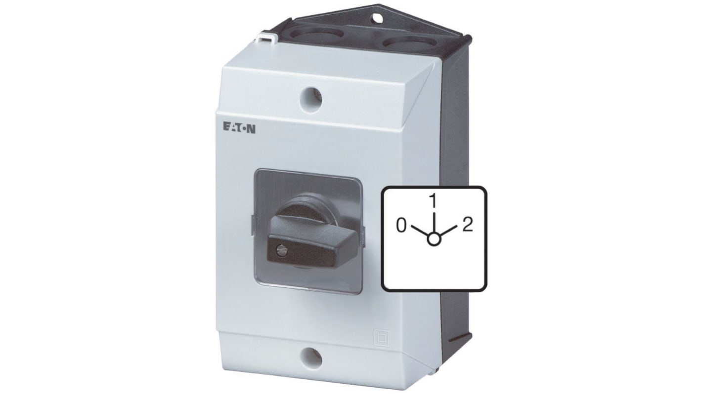 Eaton, 3P 3 Position 60° Changeover Cam Switch, 690V (Volts), 32A, Short Thumb Grip Actuator