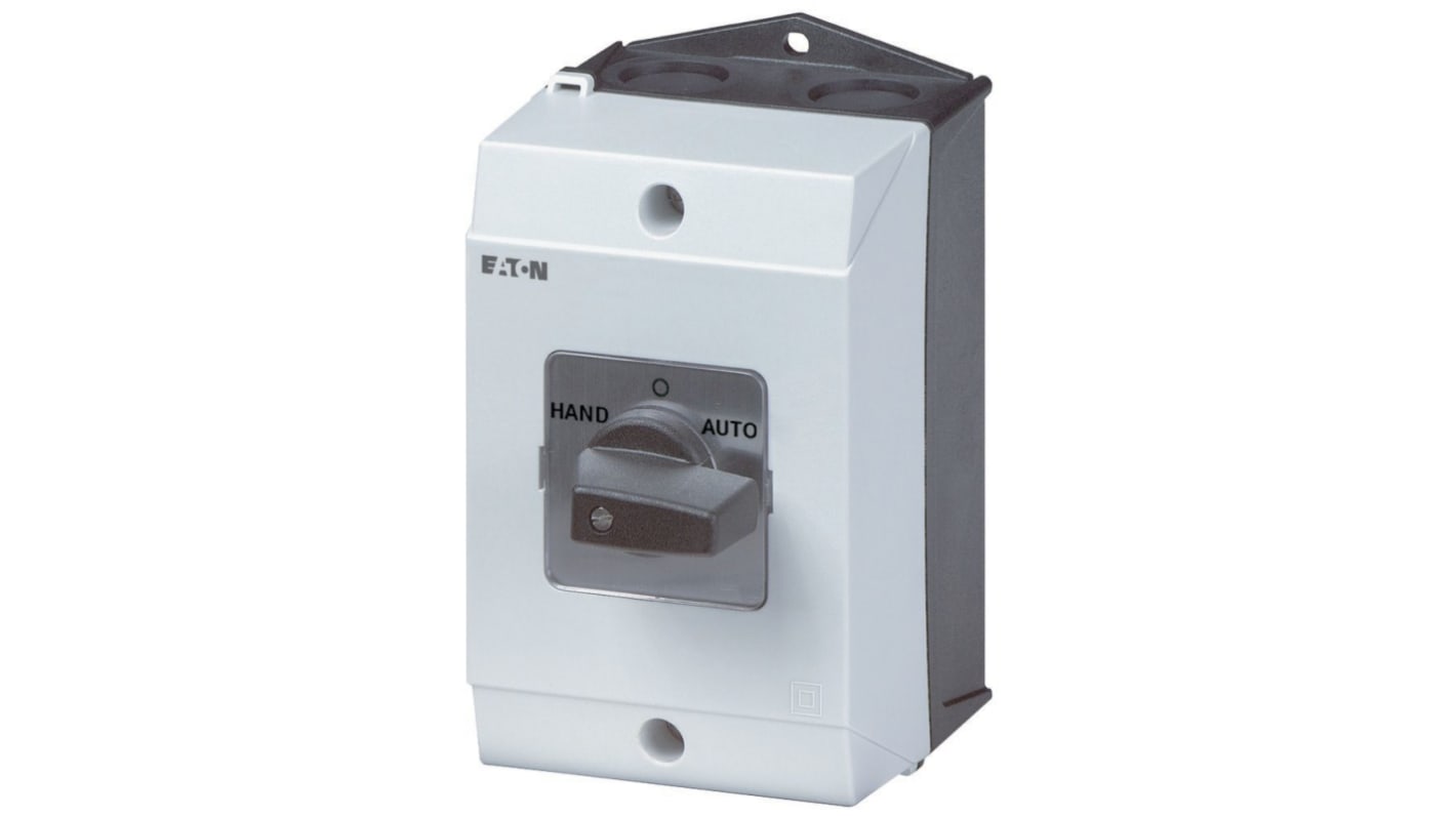 Eaton, 4P 3 Position 90° Changeover Cam Switch, 690V (Volts), 32A, Short Thumb Grip Actuator