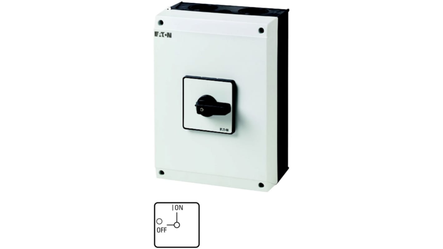 Eaton, 6P 2 Position 90° On-Off Cam Switch, 690V (Volts), 100A, Short Thumb Grip Actuator