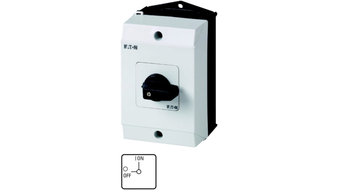 Eaton, 6P 2 Position 90° On-Off Cam Switch, 690V (Volts), 20A, Short Thumb Grip Actuator