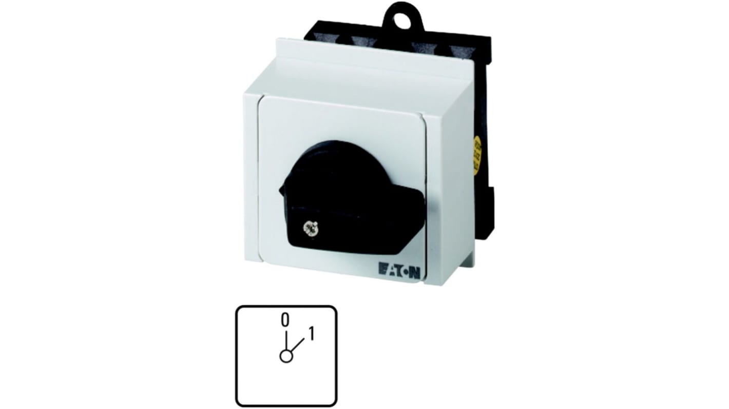 Eaton, 1P 2 Position 45° On-Off Cam Switch, 690V (Volts), 20A, Rotary Actuator