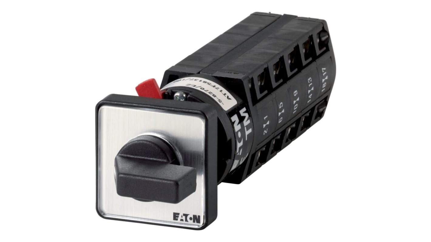 Eaton, 3P 9 Position 45° On-Off Cam Switch, 690V (Volts), 10A, Toggle Actuator