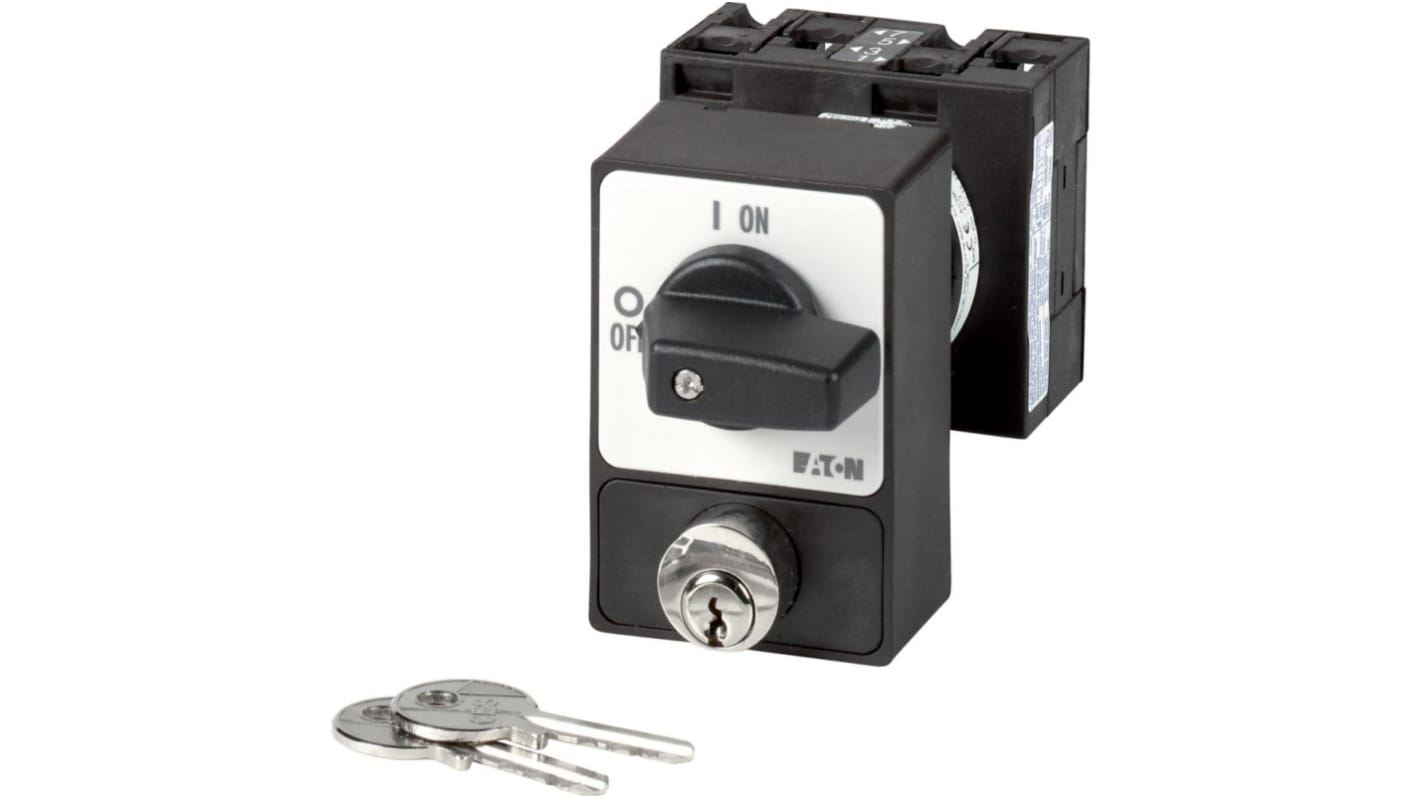 Eaton, 3P 2 Position 90° On-Off Cam Switch, 690V (Volts), 32A, Short Thumb Grip Actuator