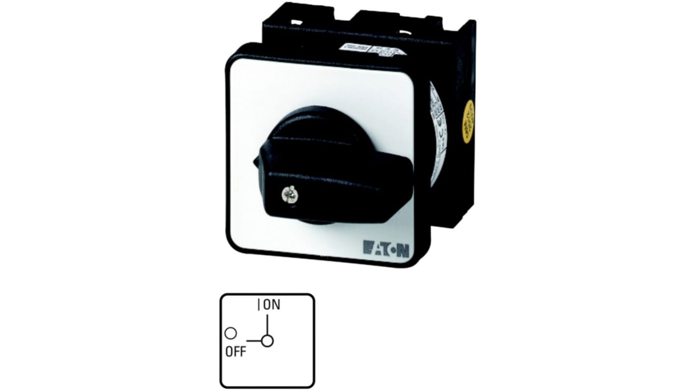 Eaton, 1P 4 Position 90° On-Off Cam Switch, 690V (Volts), 20A, Short Thumb Grip Actuator