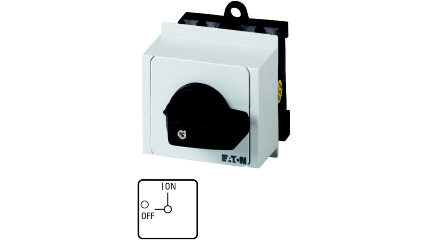 Eaton, 2P 2 Position 90° On-Off Cam Switch, 690V (Volts), 20A, Short Thumb Grip Actuator
