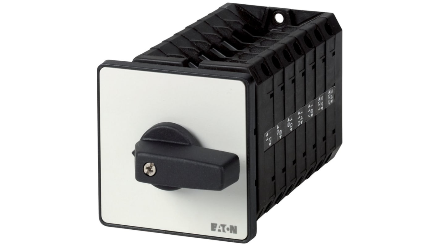 Eaton, 1P 8 Position 45° Multi Step Cam Switch, 690V (Volts), 63A, Short Thumb Grip Actuator