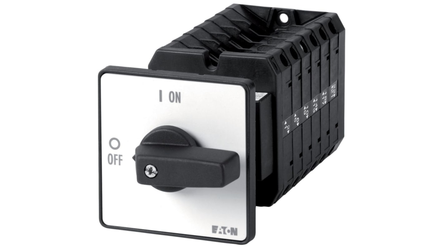 Eaton, 3P 5 Position 60° Star Delta Cam Switch, 690V (Volts), 63A, Short Thumb Grip Actuator