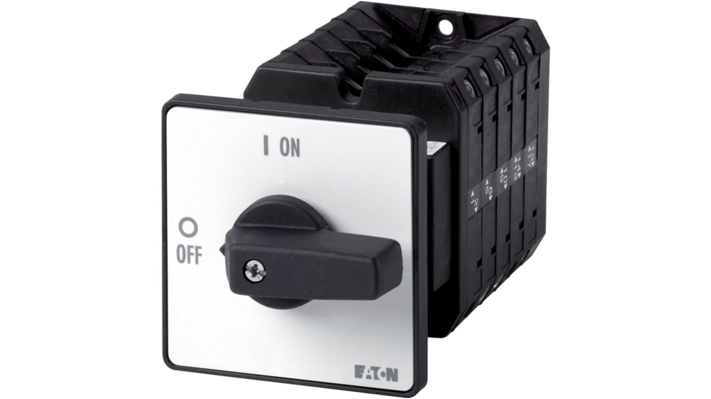 Eaton, 5P 3 Position 60° Changeover Cam Switch, 690V (Volts), 63A, Short Thumb Grip Actuator