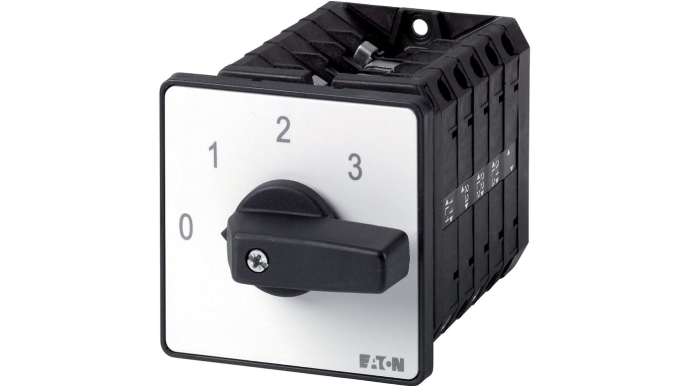 Eaton, 5P 3 Position 60° Changeover Cam Switch, 690V (Volts), 63A, Short Thumb Grip Actuator