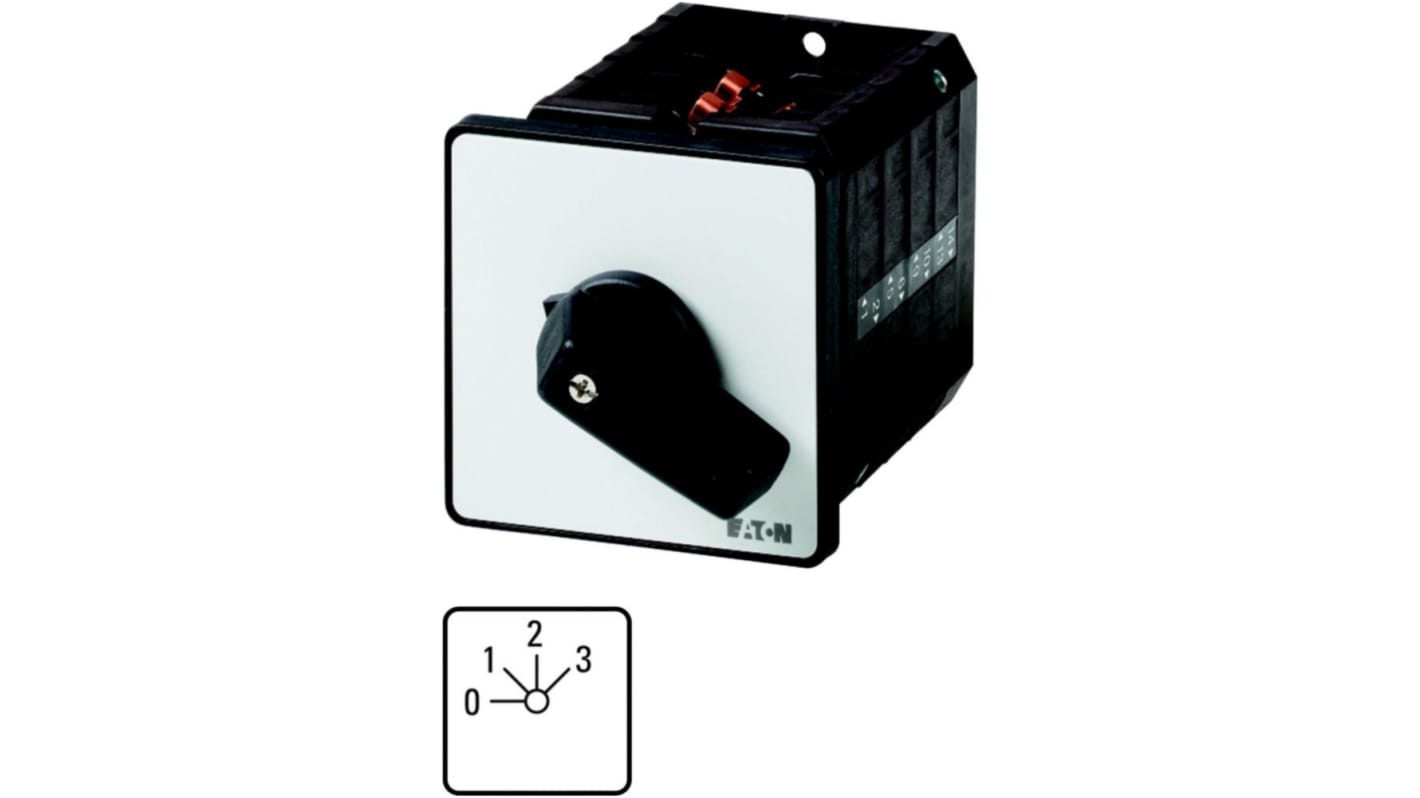 Eaton, 1P 4 Position 45° Multi Step Cam Switch, 690V (Volts), 63A, Toggle Actuator