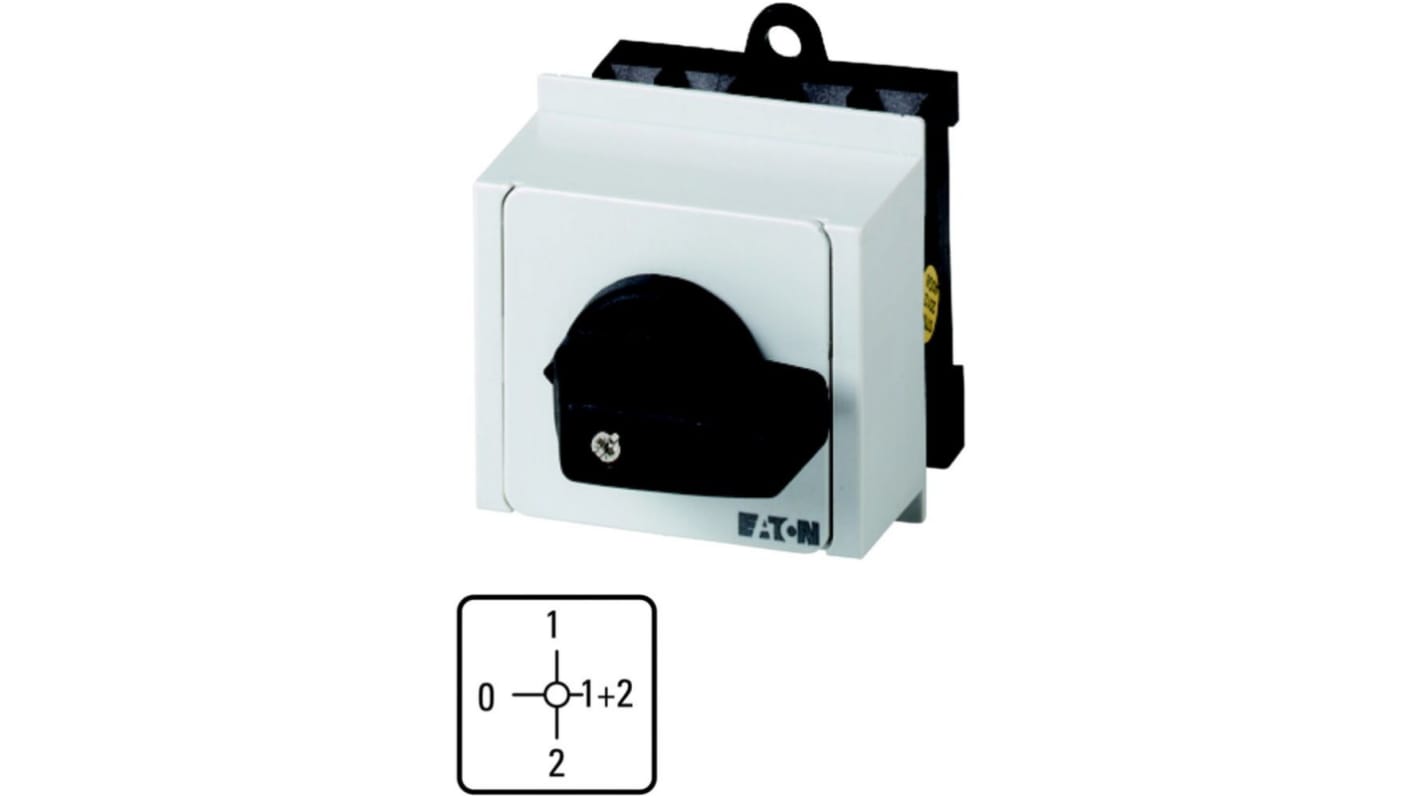 Eaton, 1P 5 Position 90° Multi Step Cam Switch, 690V (Volts), 20A, Short Thumb Grip Actuator