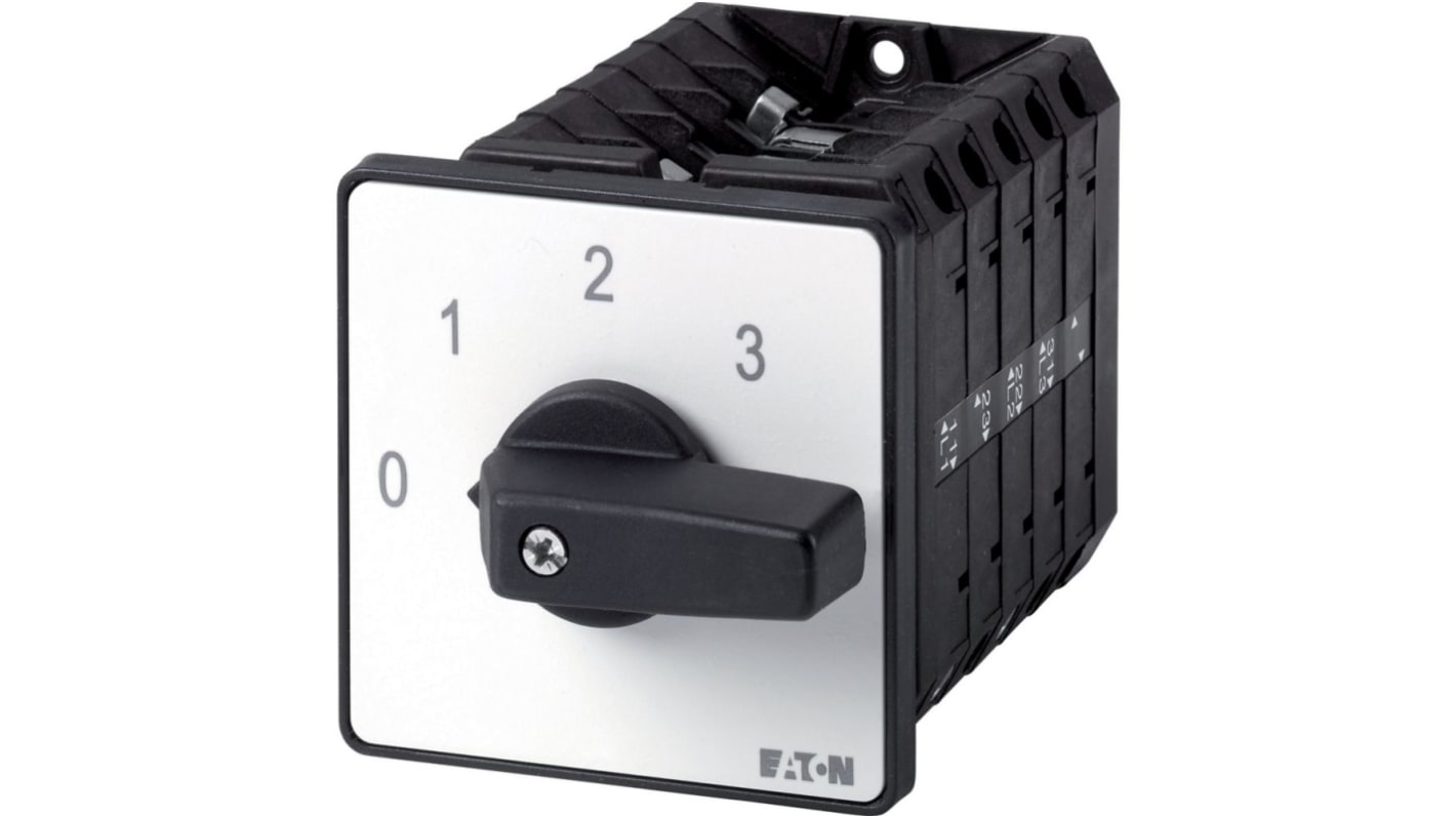 Eaton, 5P 3 Position 60° Changeover Cam Switch, 690V (Volts), 100A, Short Thumb Grip Actuator