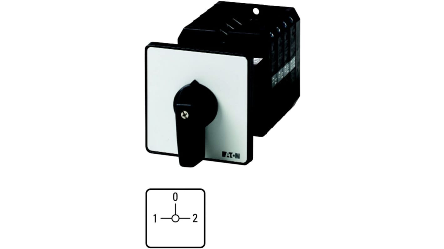 Eaton, 4P 3 Position 90° Changeover Cam Switch, 690V (Volts), 100A, Short Thumb Grip Actuator