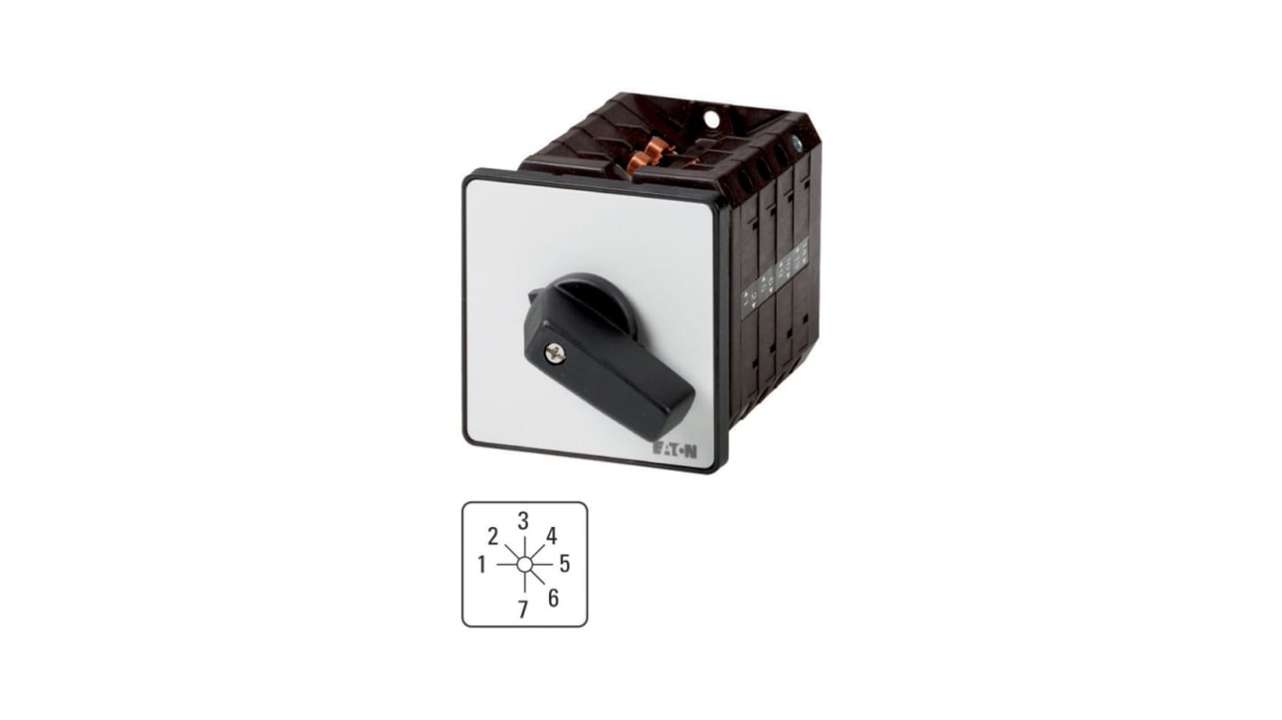 Eaton, 1P 7 Position 45° Multi Step Cam Switch, 600V (Volts), 100A, Toggle Actuator