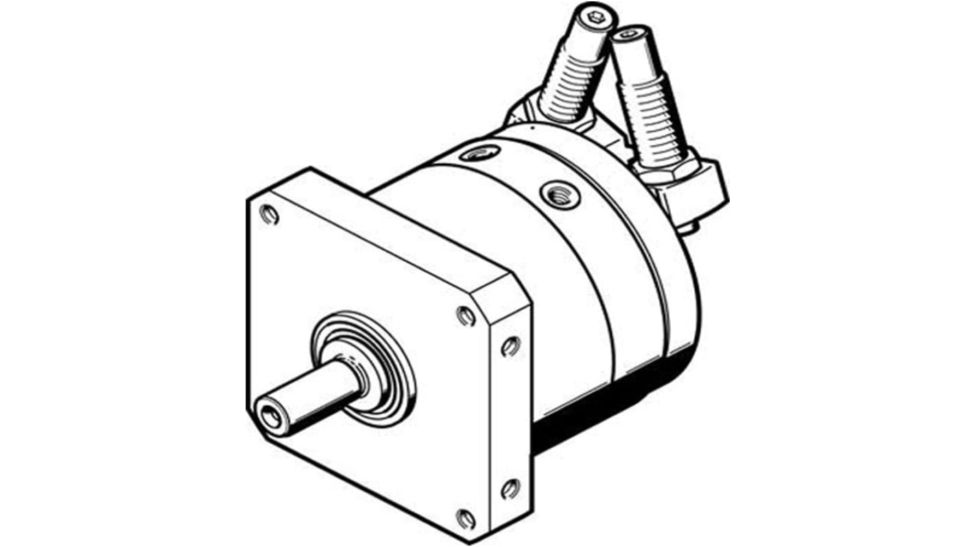 Festo Shock Absorber Series 10 bar Double Action Pneumatic Rotary Actuator, 246° Rotary Angle, 25mm Bore