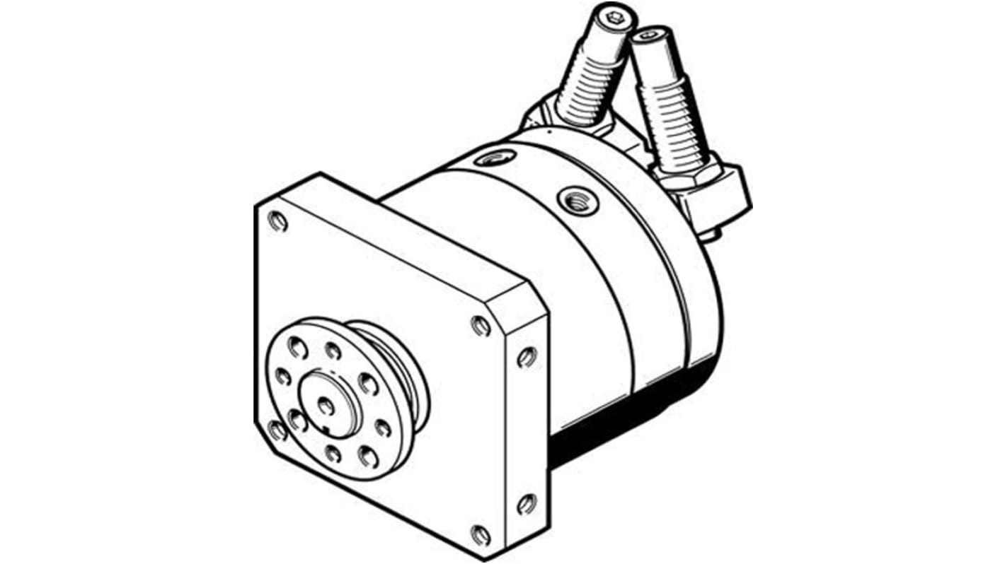 Festo Shock Absorber Series 10 bar Double Action Pneumatic Rotary Actuator, 246° Rotary Angle, 25mm Bore