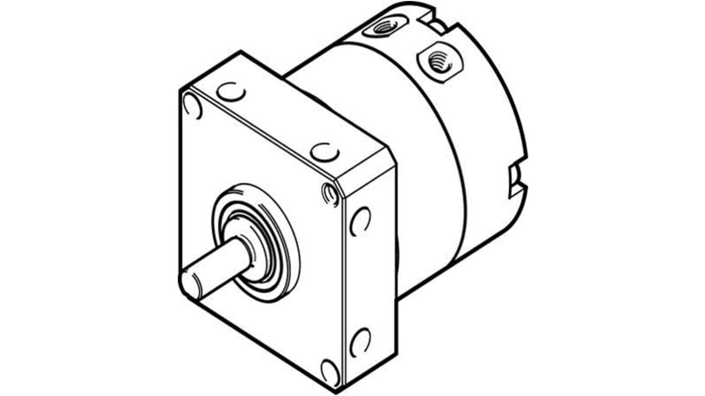 Attuatore rotante pneumatico Festo, Doppio effetto, foro da 6mm, rotazione di 180°, 8 bar max