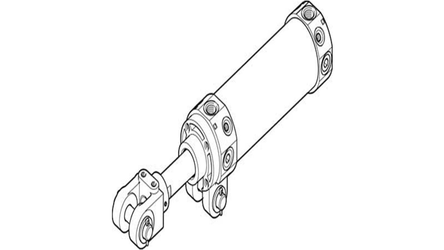 Cilindro pneumatico a stelo Festo DW 572343, Doppio effetto, foro da 50mm, corsa 100mm