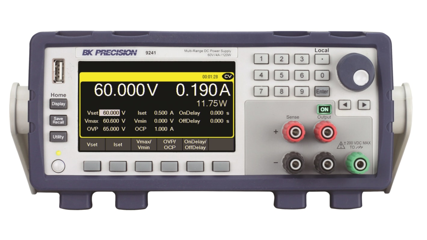 BK Precision 4-Kanal Schaltnetzteil Labornetzgerät 120W, 60V / 4A