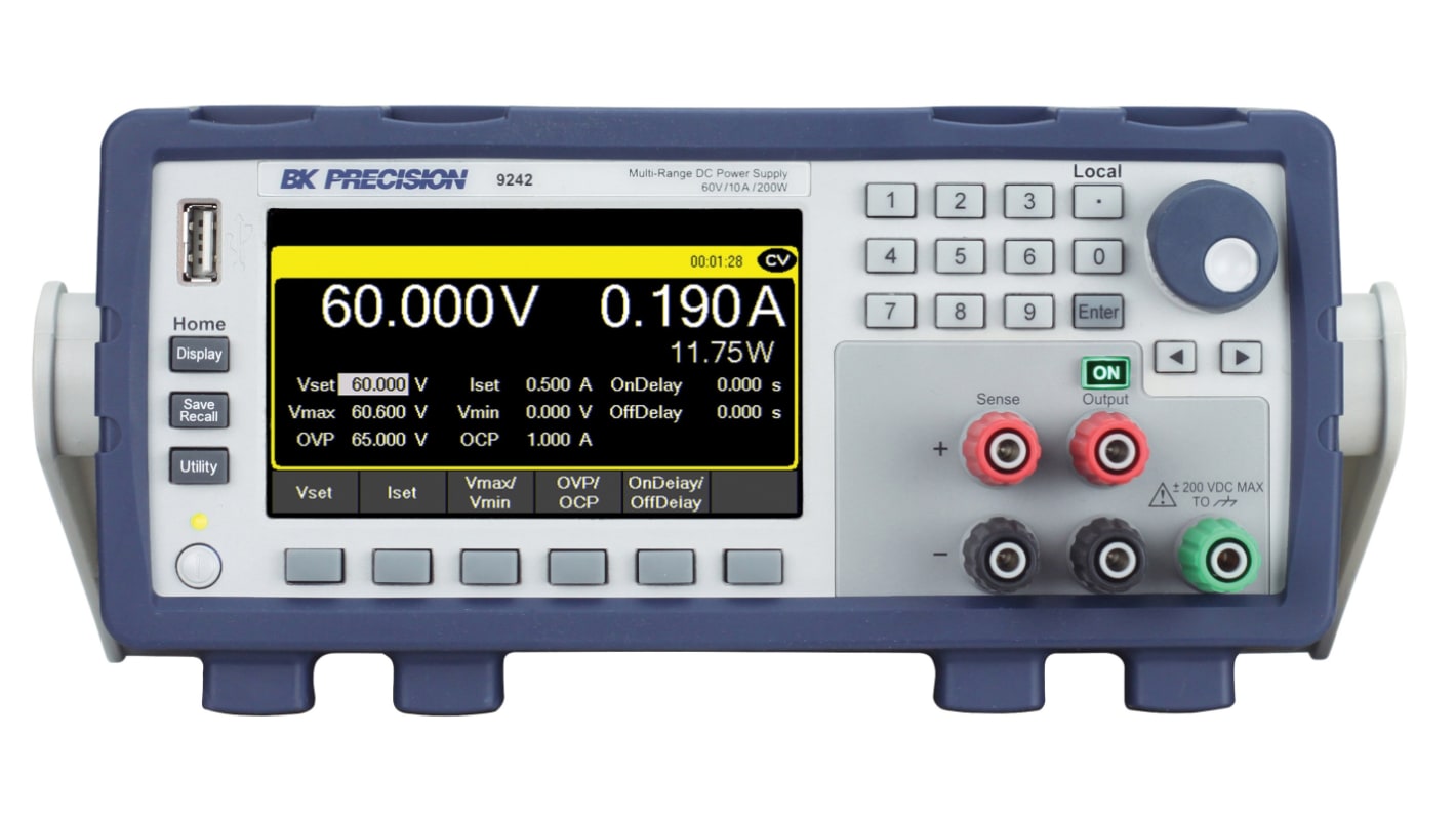 BK Precision 4-Kanal Schaltnetzteil Labornetzgerät 120W, 60V / 10A