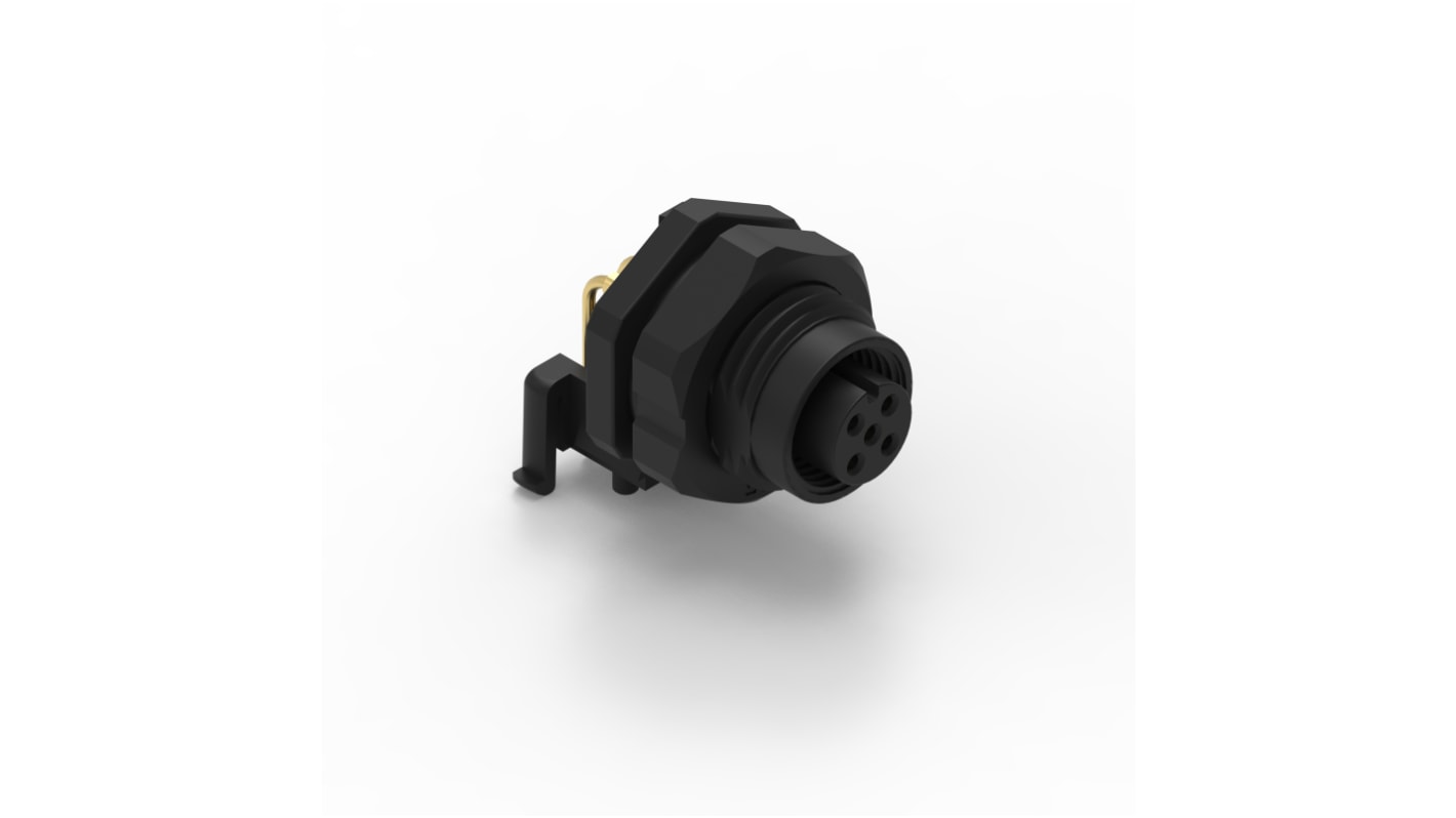 Wurth Elektronik Circular Connector, 5 Contacts, Panel Mount, M12 Connector, Socket, Female, IP68, WR-CIRC Series