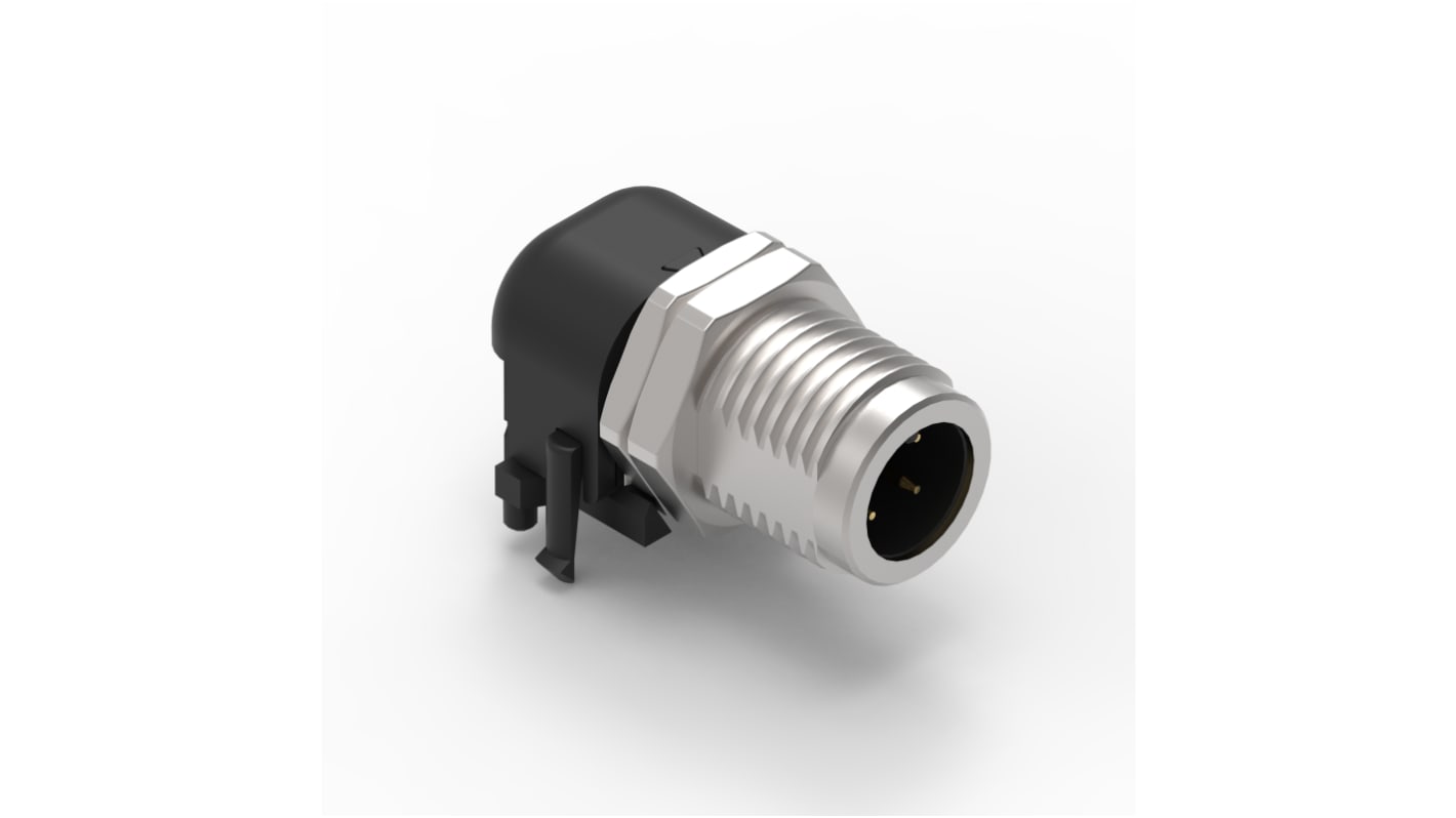 Wurth Elektronik Circular Connector, 4 Contacts, Panel Mount, M12 Connector, Plug, Male, IP68, WR-CIRC Series