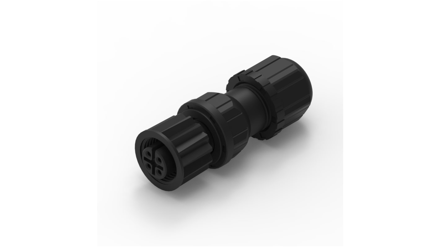 Wurth Elektronik Circular Connector, 4 Contacts, Cable Mount, M12 Connector, Socket, Female, IP68, WR-CIRC Series