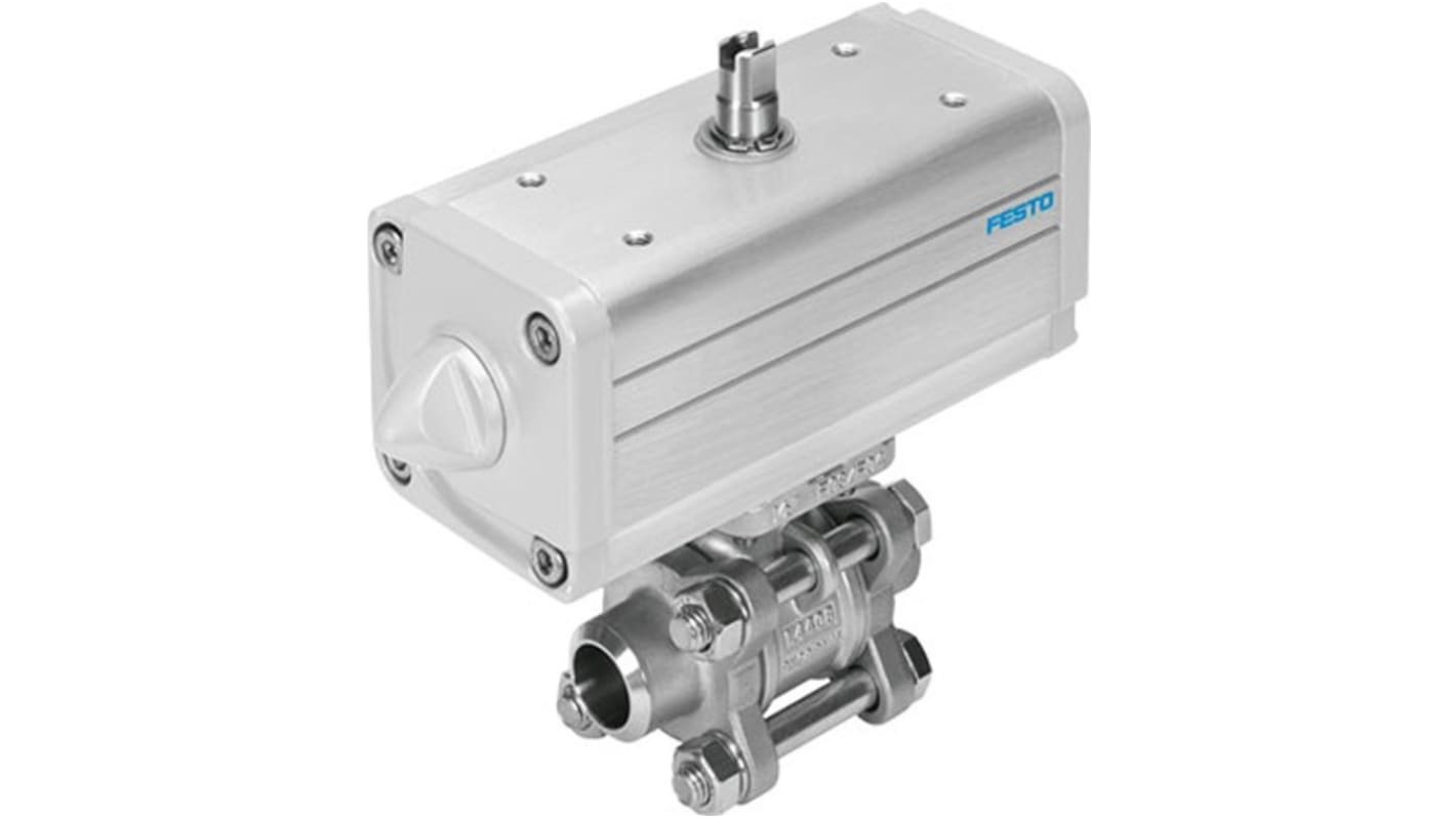 Festo Pneumatic 2 port Actuated Ball Valve - Double Acting, 6 - 8.4bar Operating Pressure