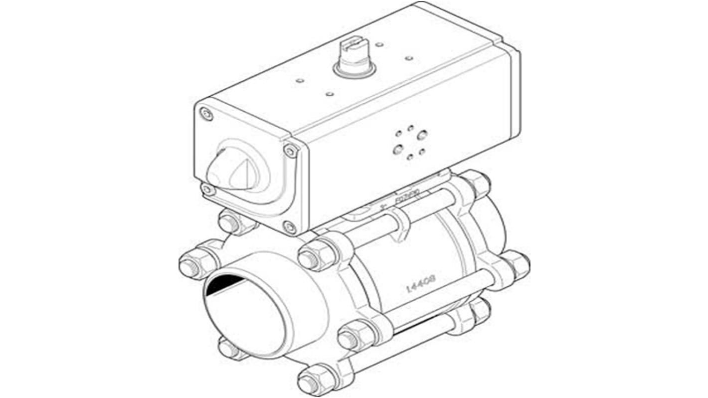 Valvola a sfera con azionamento Pneumatico Festo A doppio effetto, 2 porte 6 - 8.4bar