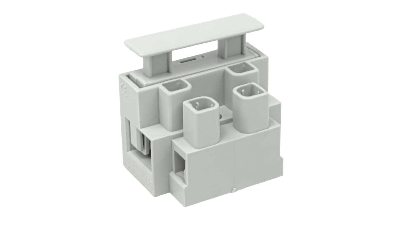 Morsettiera con fusibile RS PRO, 2 vie, passo 16mm, per cavi 25 mm, con fusibile