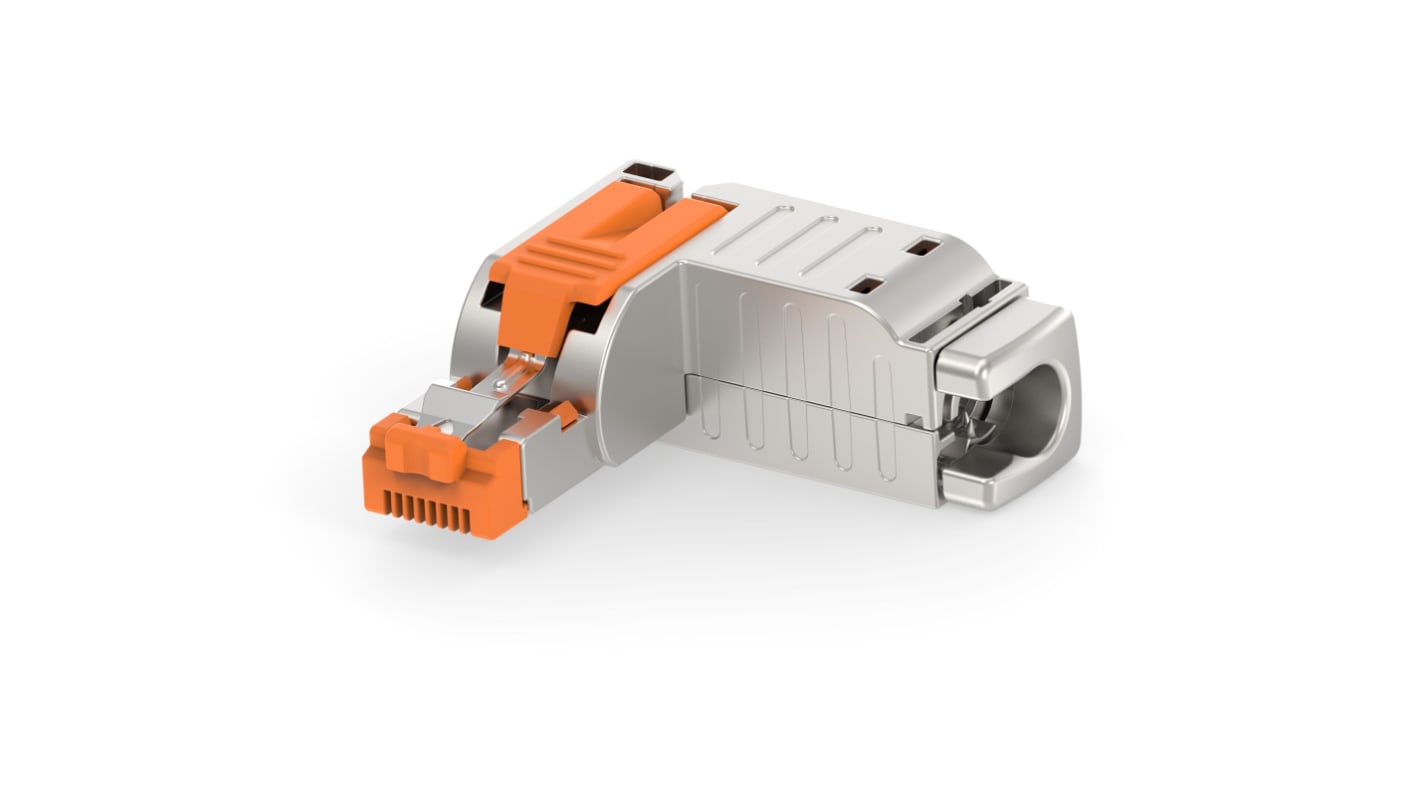 Conector RJ45 Cat5e Macho TE Connectivity, de 8 vías, apantallado